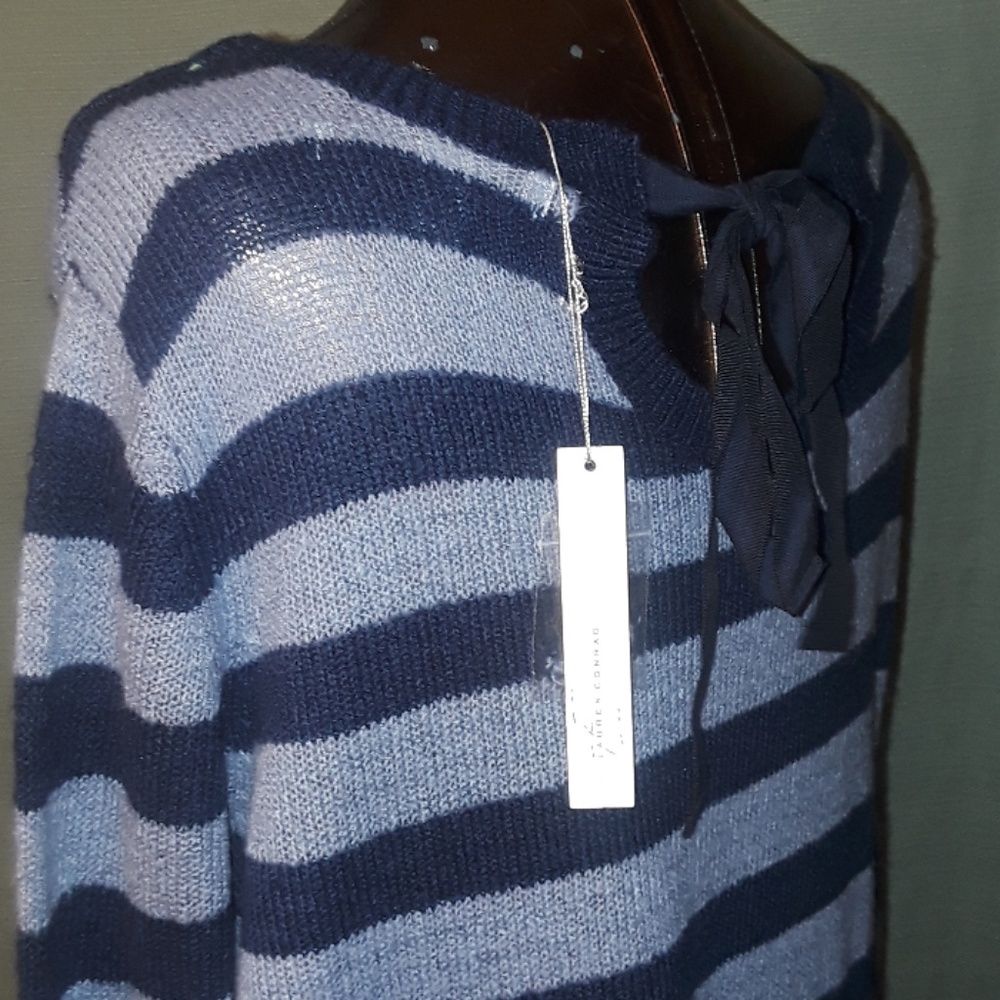 ** Lauren Conrad Antique Romance Sweater Bl Stripe - Picture 2 of 8